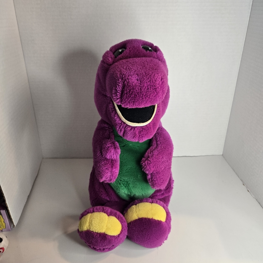 Barney 12” Plush 1992 The Lyons Group Vintage Stuffed Toy Purple Soft Dinosaur
